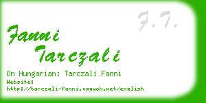 fanni tarczali business card